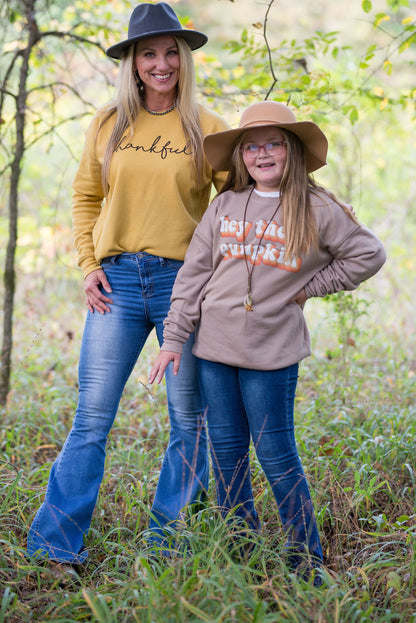 BELLA CANVAS Thankful Fall Sweatshirts/ Unisex sized Sweatshirts/ DTG printed Quality Soft Sweatshirts