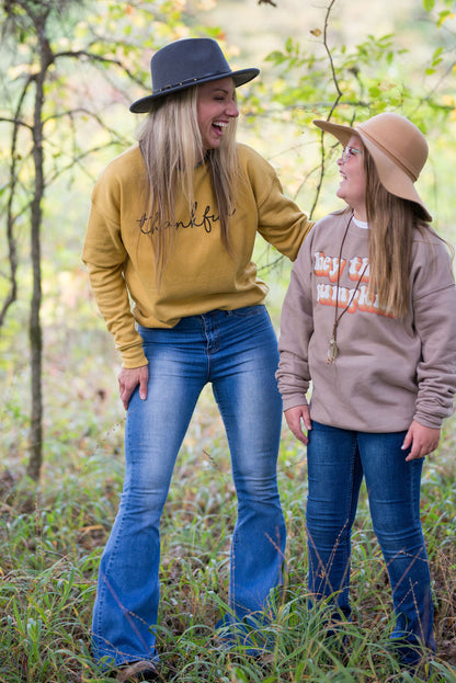 BELLA CANVAS Thankful Fall Sweatshirts/ Unisex sized Sweatshirts/ DTG printed Quality Soft Sweatshirts