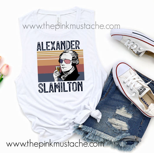 Drinking Presidents Collection Alexander Slamilton Muscle Tank / Muscle Tank Top / Mens or Womens Cut Tank Available/ Alexander Hamilton