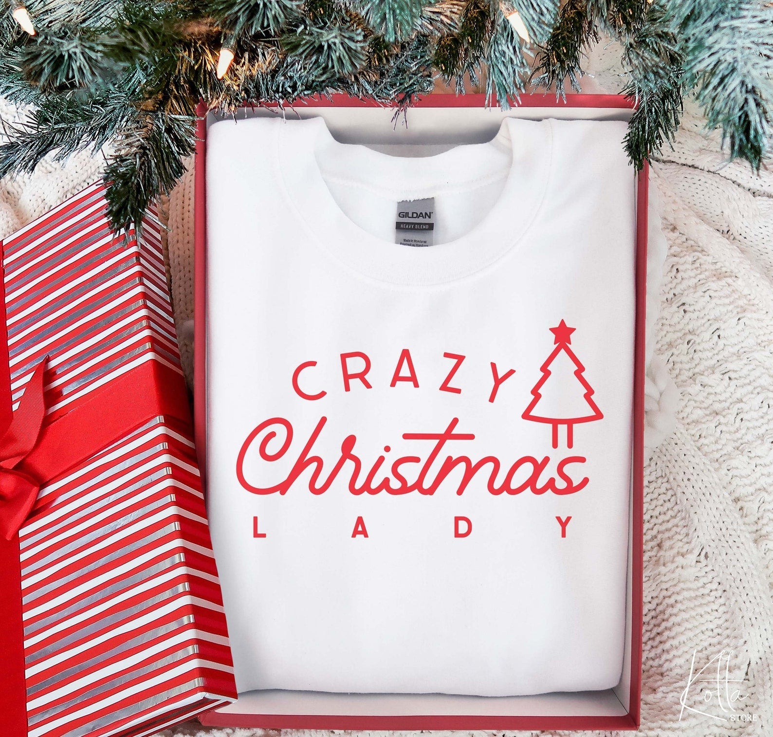 Crazy store christmas lady