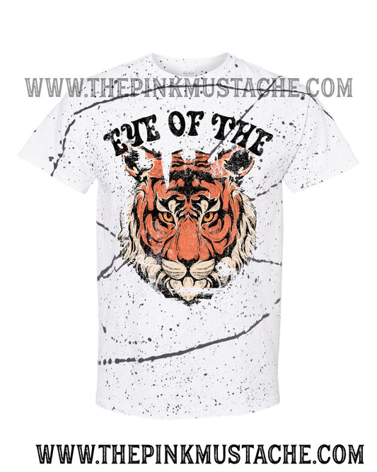 Eye Of The Tiger Retro Vintage Splatter Tee