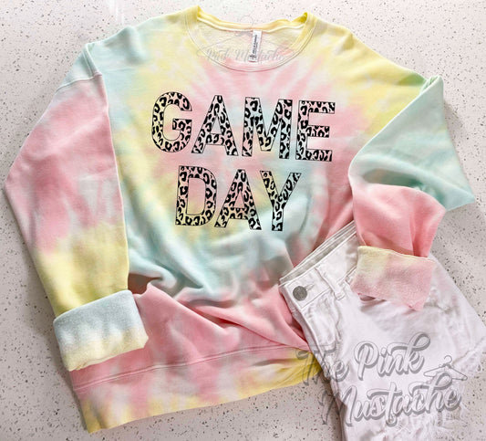 Rainbow Softstyle Sweatshirt - Quality Sweatshirt - Game Day / Football Leopard Print GameDay / Baseball/Softball/Volleyball / Soccer