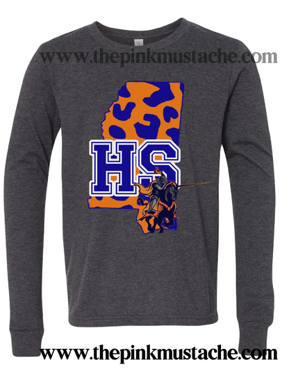 Hope Sullivan Chargers Comfort Colors Long Sleeve Or Short Sleeve Shirt / DC -Desoto County Schools / Mississippi School Shirt