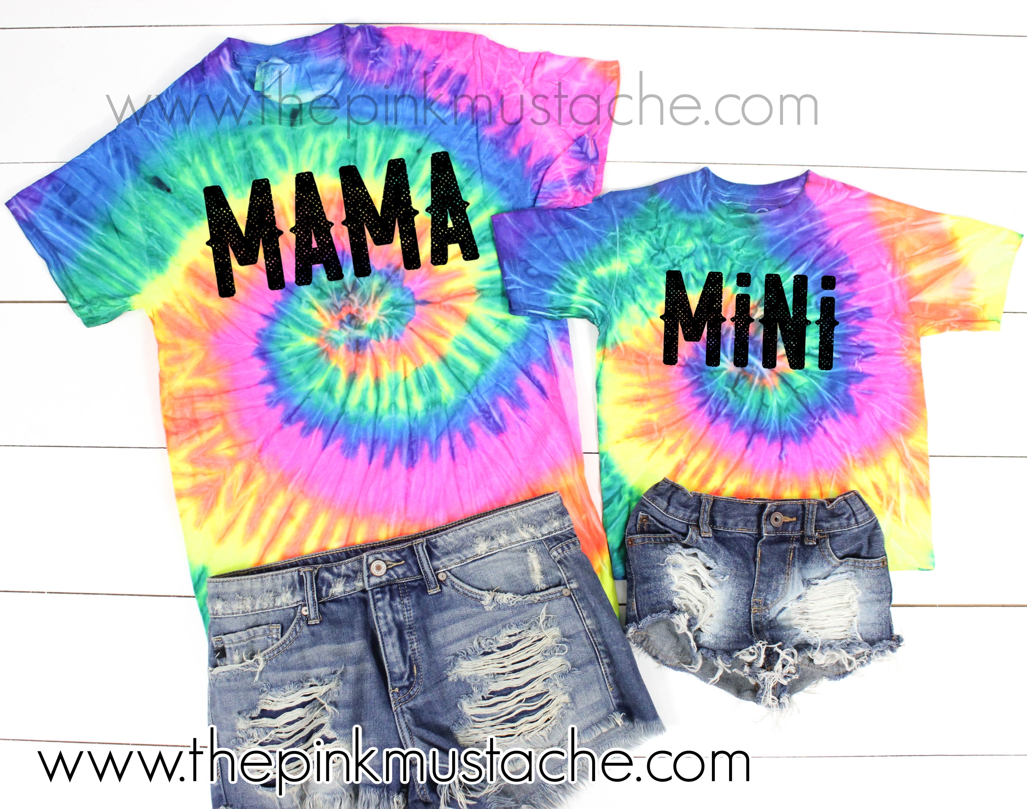 Mommy and me store tie dye shirts