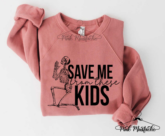 Quality Bella Sweatshirt - Save Me From These Kids/ Funny Mom Life Gift/ Sweater / Gifts for Her