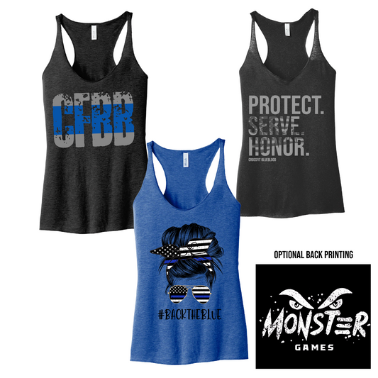 CFBB Monster Games Tanks/ Optional Back Printing