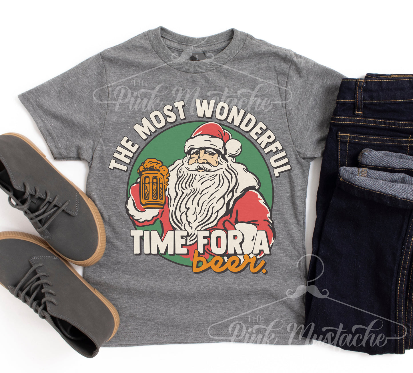 Mens Unisex Christmas Most Wonderful Time For a Beer Tee/ Mens Christmas Shirt/ Mens Christmas Gift