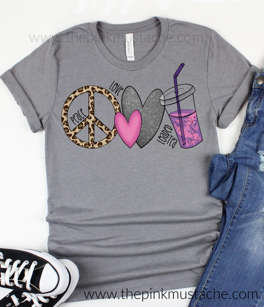 Peace Love Loaded Tea Shirt / Peace Love Loaded Teas / Bella Canvas