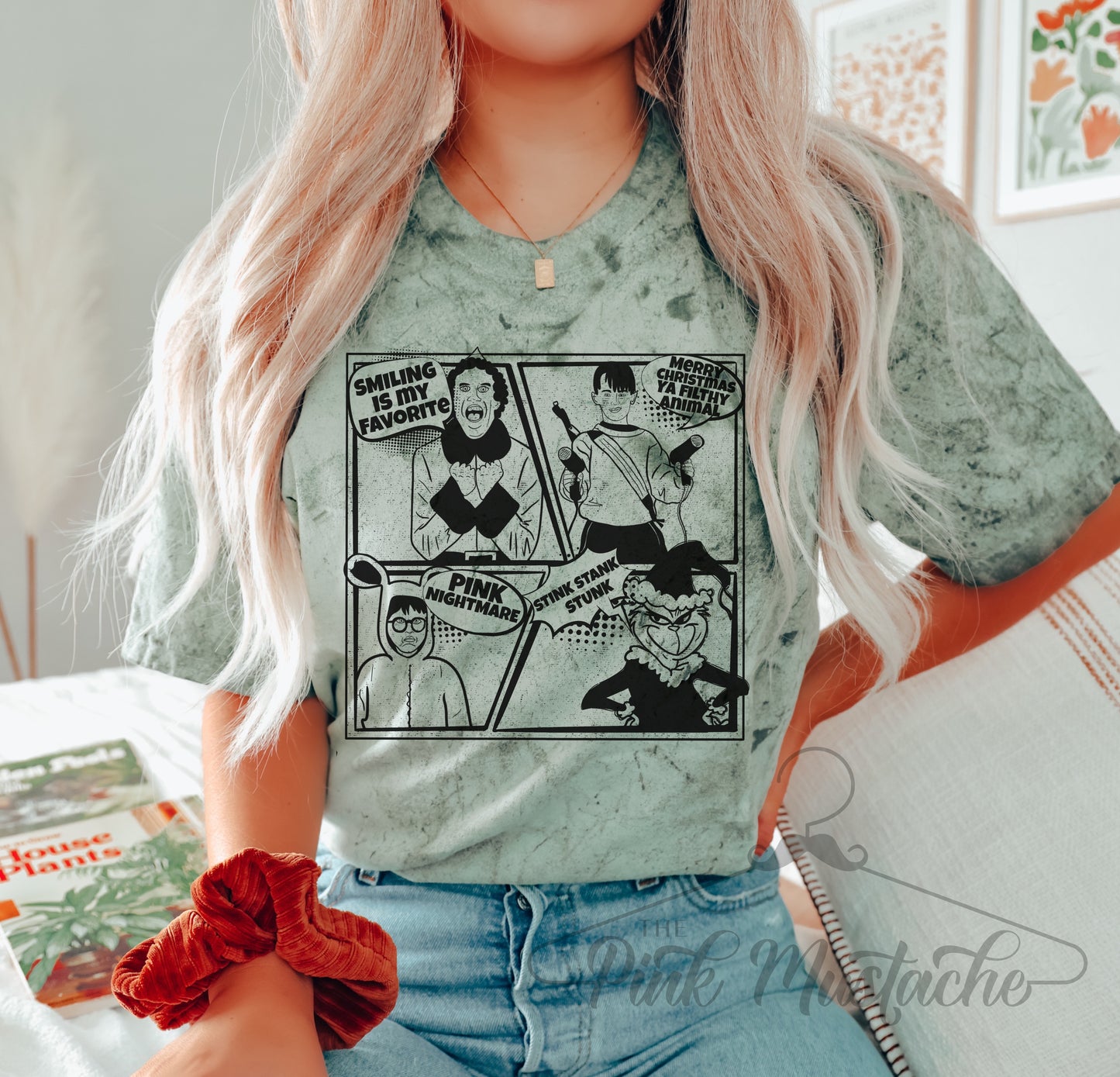 Comfort Colors Color Blast Christmas Characters Comics Shirt/ Unisex Funny Christmas Shirt