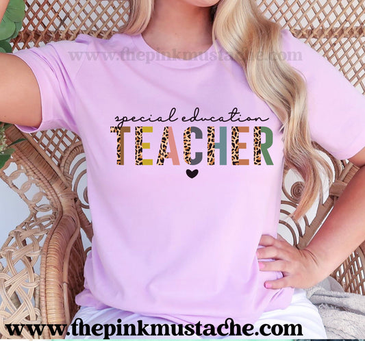 Lilac Special Education Teacher Shirt / Bella Canvas Heather Prism Lilac