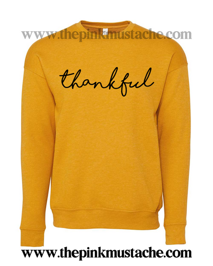 BELLA CANVAS Thankful Fall Sweatshirts/ Unisex sized Sweatshirts/ DTG printed Quality Soft Sweatshirts