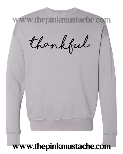 BELLA CANVAS Thankful Fall Sweatshirts/ Unisex sized Sweatshirts/ DTG printed Quality Soft Sweatshirts