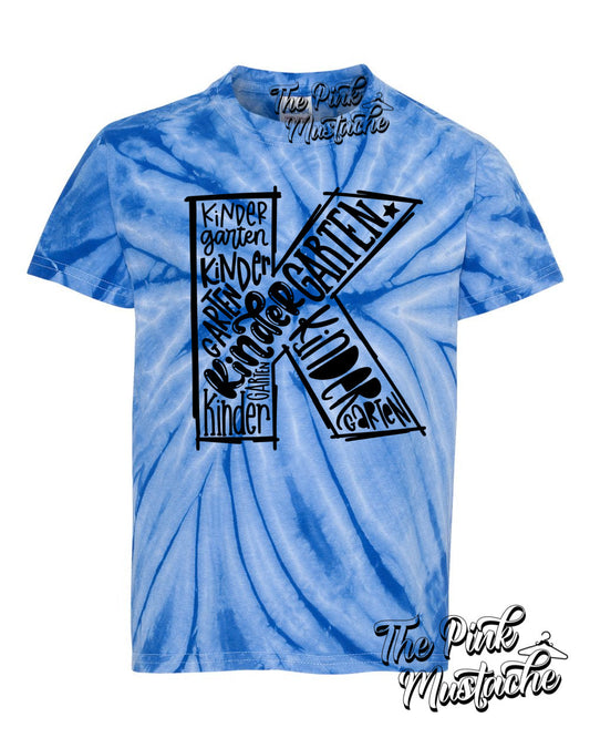 Boys Tie Dye Back To School Tees / Teacher and Student Shirts / Pre-Kindergarten - 6th Grade